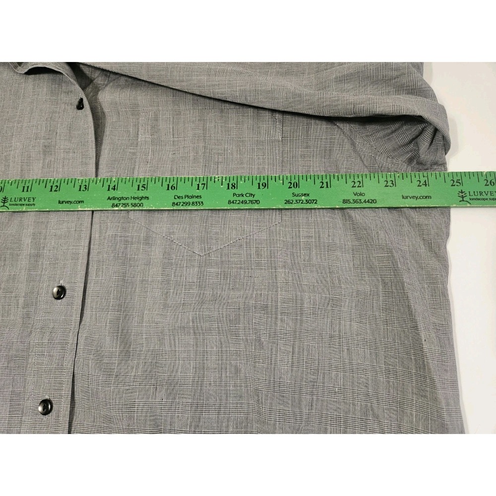 Pendleton Plus Women's 16W Grey Glen Plaid Button Down 100% Cotton Long Sleeve - Picture 11 of 12